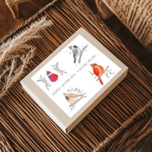 Bird-8-Pack-Box-Mock Christmas Birds - Mix 8-Pack