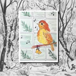 CR0003—Bird-and-Bells Musical Christmas Bird